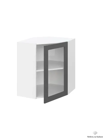 Кельн модульная кухня Шкаф верхний угловой со стеклом ШВУС 600