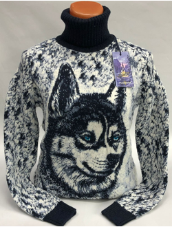 Свитер женский Хаски черный