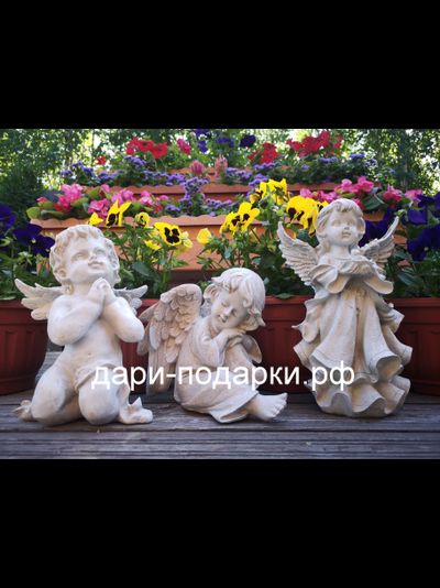 Садовая скульптура Ангел Мольба 27*20 см   0,7 кг   полистоун Россия 1090-085082