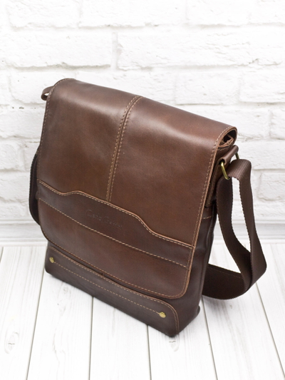 Кожаная мужская сумка Melazzo Premium brown (арт. 
5073-53)