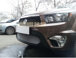 Защита радиатора Ssang Yong Actyon Sport 2012- chrome