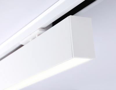 Трековый однофазный светодиодный светильник GL 6761 WH белый LED 12W 3000K 300*22*48