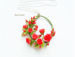 Кулон "Красные розы".