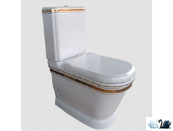 Унитаз Creavit Antik Gold AN360.001A с золотым декором в комплекте с бачком купить в магазине Marysя