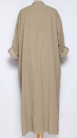 Платье Бохо вельветовое "СТОЙКА ЗАЩИП" бежевое  до р.54