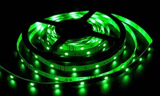 Лента светодиодная 10 мм 60 диодов 12V IP23 (зеленая), 1м-6,24 W #