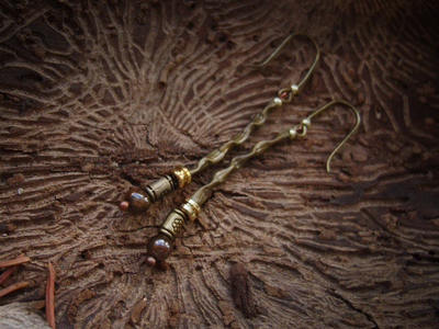 Бохо-серьги "Тропа по Редколесью"