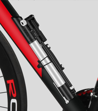 Насос Soldier 049 с манометром, 117psi, телескопич., черно-серебр.