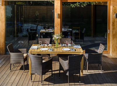 Обеденный комплект Aura 170 см на шесть персон с креслами