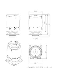 ECo125S FLOW вентилятор + основание 300х300 (=ECo190S)