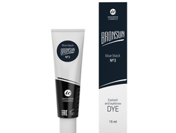 Краска для ресниц и бровей BRONSUN №3 Иссиня-черный, 15мл