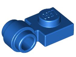 Plate, Modified 1 x 1 with Light Attachment - Thick Ring, Blue (4081b / 408123 / 4632567 / 6281991)