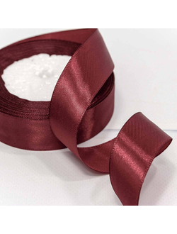 Лента атласная 25мм (152, винный цв.), 22,9м