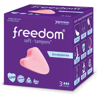 Женские гигиенические тампоны без веревочки FREEDOM normal - 1шт. Производитель: Freedom, Германия