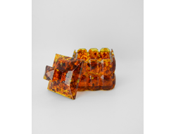 Шкатулка "Царская" с мелким янтарем