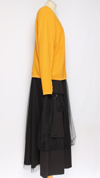 Джемпер тонкий ХЛОПОК "ТРИ ПУГОВКИ"  горчичный, голубой, красный до р.50