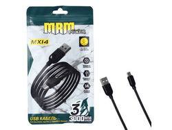 Кабель USB MRM MX14 Micro 3000mm (Black)  20pcs