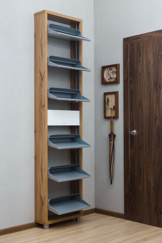 Обувница Айрон-6 Плюс (фасад стекло Белое)