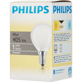 Электрическая лампа Philips шарик/матовая 40W E14 FR/P45 (10/100)