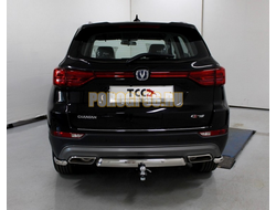 Защита задняя (овальная) 75х42 мм ТСС для Changan CS75 FL 2020-