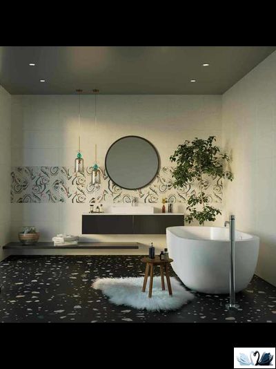 Керамогранит Creto Cray dark geometry 30 х 60 см