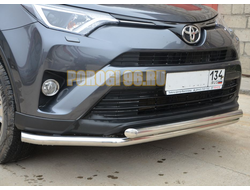 Защита переднего бампера двойная d53/53 для Toyota RAV4 (2015-2019)