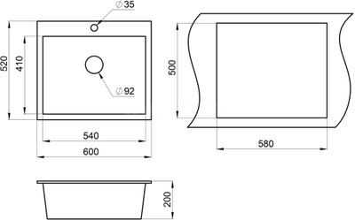 Кухонная мойка Granula GR-6001 арктик