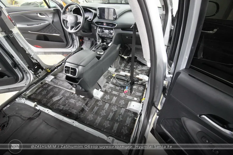 Фото отчет шумоизоляции Hyundai Santa Fe