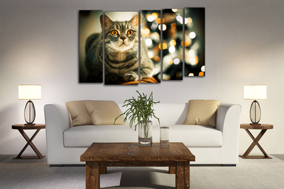 Модульная картина "Спокойствие в огнях"