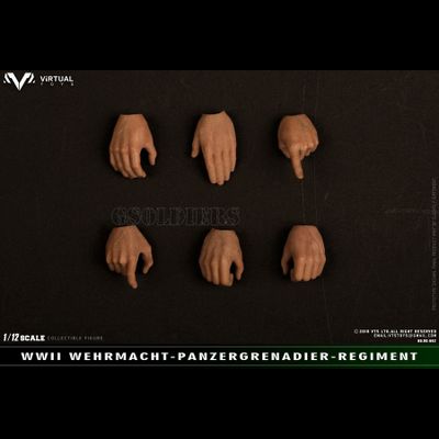 Немецкий солдат (версия 2) - Коллекционная фигурка 1/12 scale POCKET ELITE SERIES  WWII German Army Wehrmacht Panzergrgrenadier Regiment (VG002) - VTS TOYS