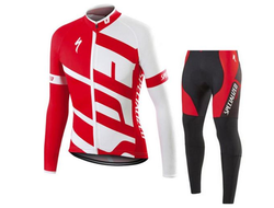 Велокостюм Specialized, майка, штаны, |L|XL|2XL|, красно-бело-черный