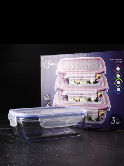 Жаропрочные контейнеры, голубой