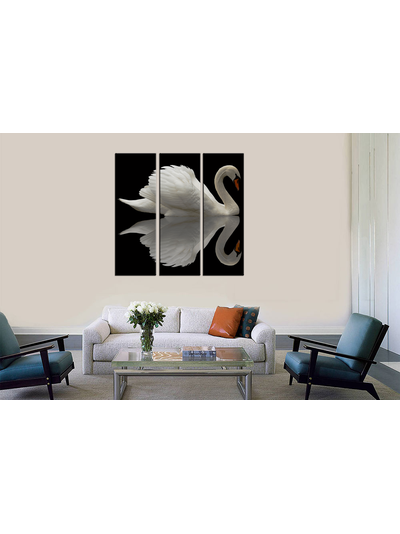 Модульная картина &quot;Одинокий лебедь&quot;