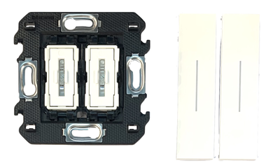 Выключатель Bticino Living Now двухклавишный, белый, в сборе