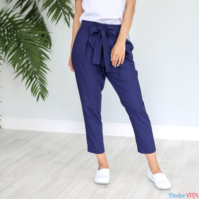 Брюки-бананы DOCLIKE DL216 Ниагара синие