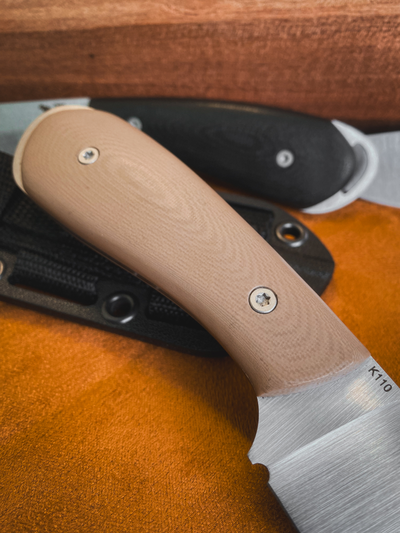 нож Лис NEXT сталь AUS10 рукоять G10, цвет  тан