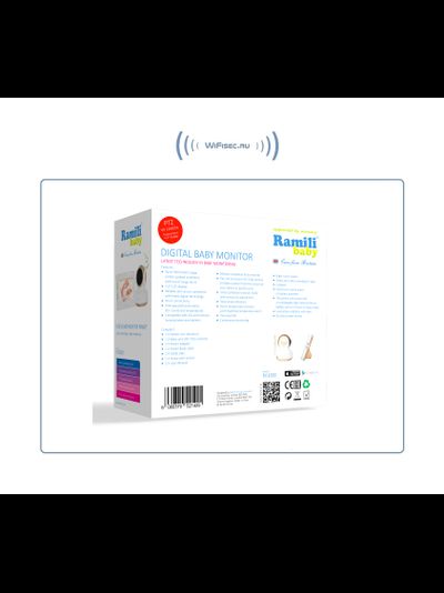 Ramili Baby RV1000 Двух режимная  видеоняня, монитор сенсорный 4,2" (11 см.) и моторизированная видеокамера. Датчик температуры. HD