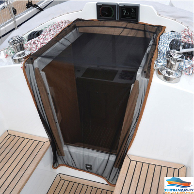 СЕТКА BOATCOVER PVC ТЕНЕВАЯ ЧЕРНАЯ И СЕРАЯ  НА ОКНА КАТЕРА ЯХТЫ  250 см. от 1 метра