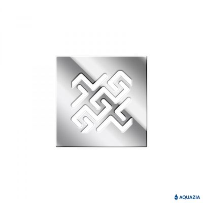 Трап водосток ZENTRUM Antik 150х150 Вертикальный выпуск (Хром)