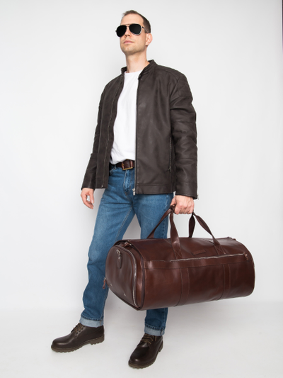 Кожаный портплед / дорожная сумка Milano Premium 
brown (арт. 4035-53)