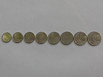 Набор монет Бразилии. 8 шт.