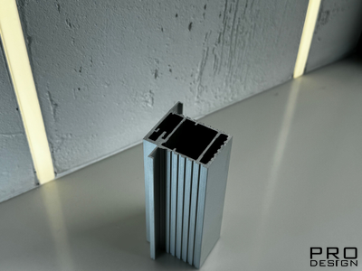 Алюминиевый короб для скрытых дверей Pro Design PANEL REVERS (анодированный алюминий)