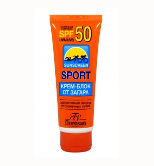 Флоресан Защита от солнца при интенсивных занятиях спортом Крем солнцезащитный SPF 50, 60мл
