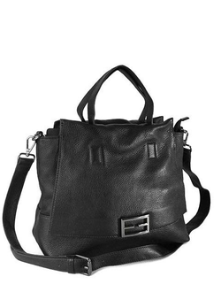 (АРТИКУЛ: 8327) СУМКА ЖЕНСКАЯ НЕБОЛЬШАЯ, НАТУРАЛЬНАЯ КОЖА, ЧЕРНАЯ, С ДЕКОРАТИВНОЙ ПРЯЖКОЙ, РЕМЕНЬ ЧЕРЕЗ ПЛЕЧО