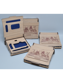 Кейс: Шкатулка для ручки, флэшки, аккумулятора с символикой города