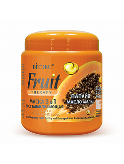 Витэкс Fruit Therapy Маска  Восстанавливающая 3 в1 для сухих и поврежденных волос,450мл