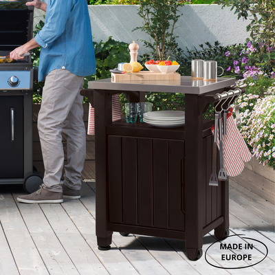 Столик для барбекю 105л коричневый