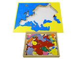 Карта Европы (пазлы) сквозная
