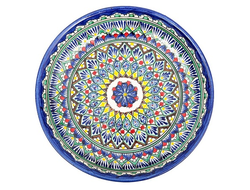 Ляган синий 32 см. Плоский