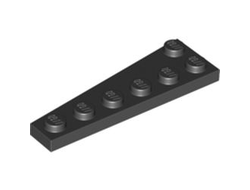 Wedge, Plate 6 x 2 Right, Black (78444 6344428)